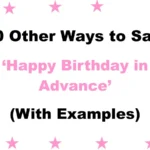 ‘Happy Birthday in Advance’